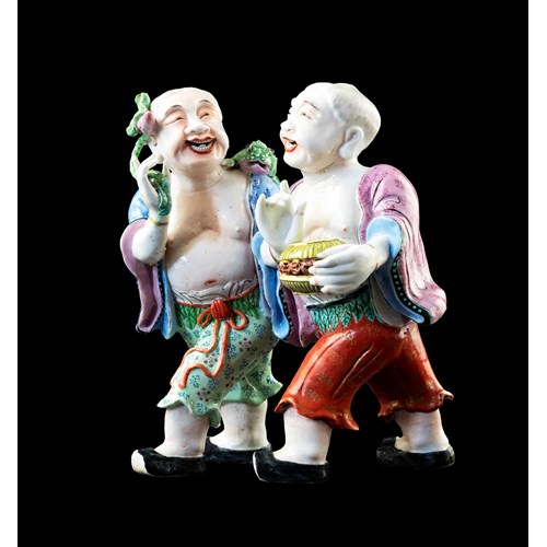 Chinese porcelain figure group of the Hehe Erxian